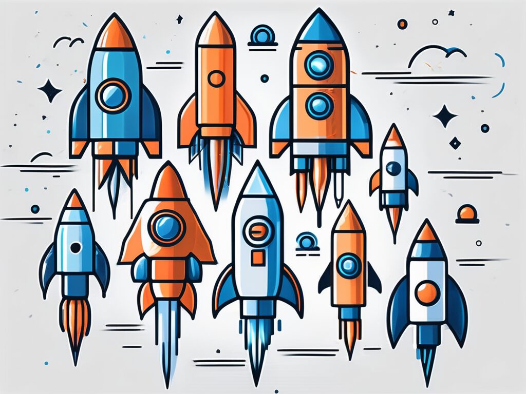 Various social media icons as futuristic