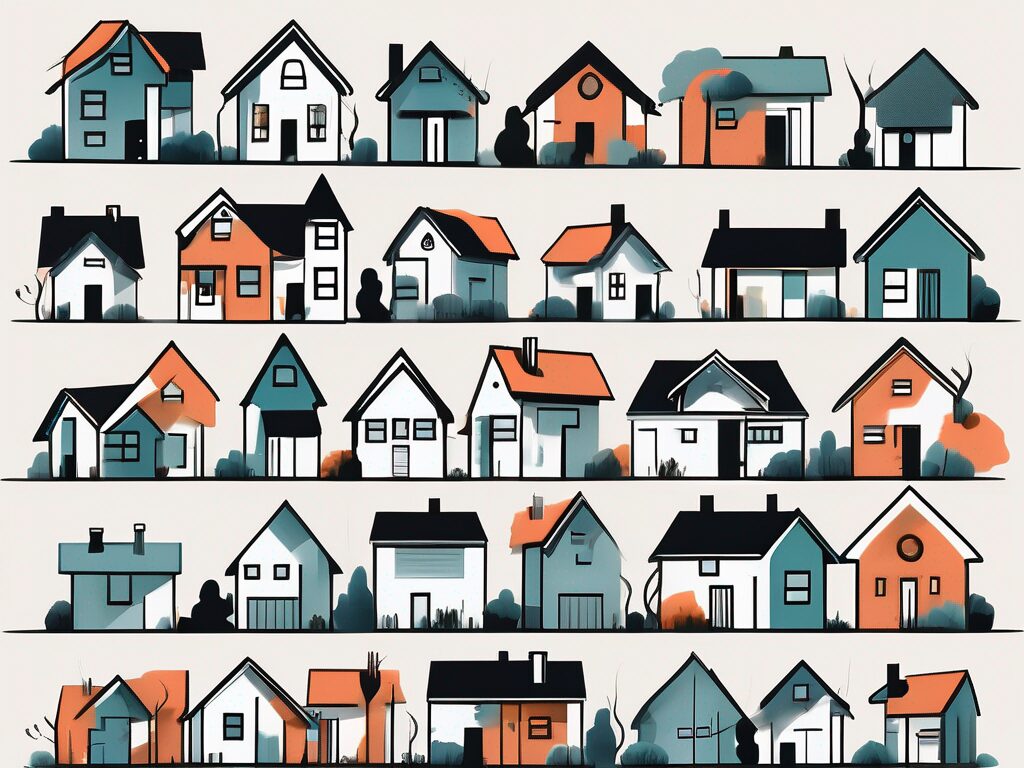 A variety of different styled houses