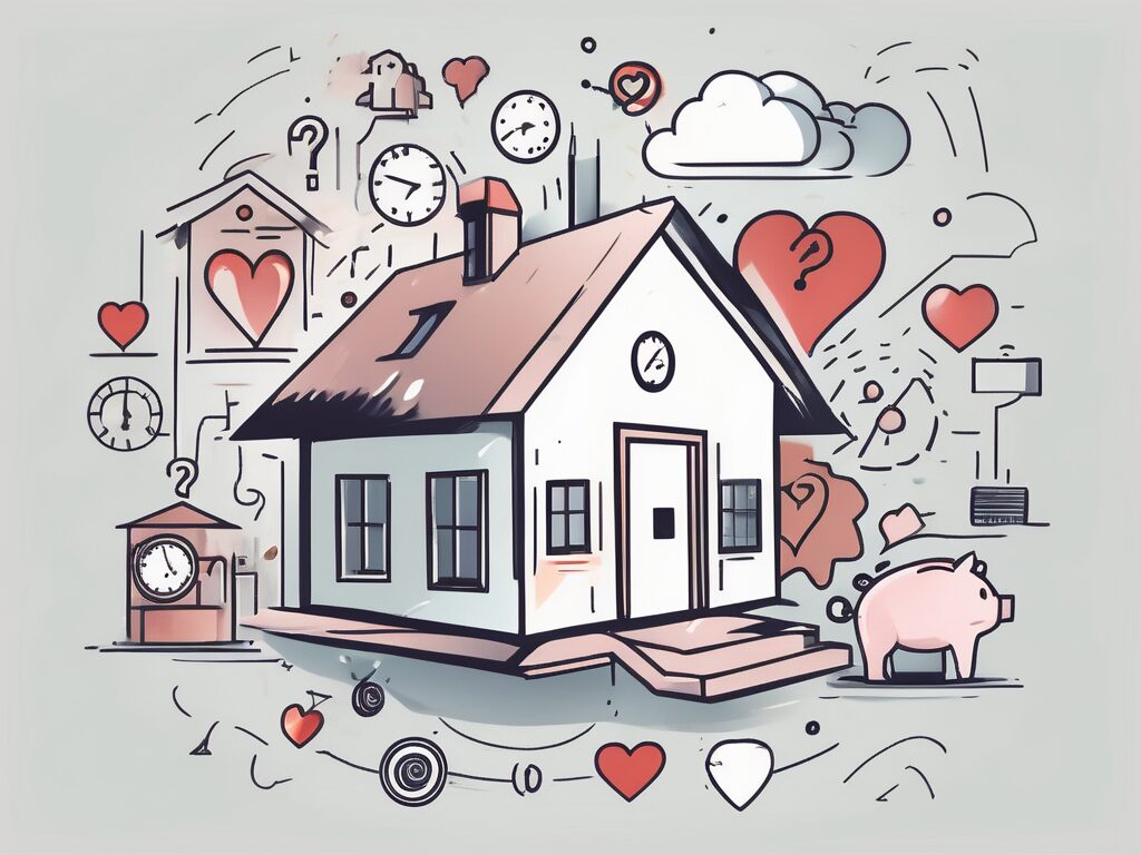 A house with a large question mark hovering above it