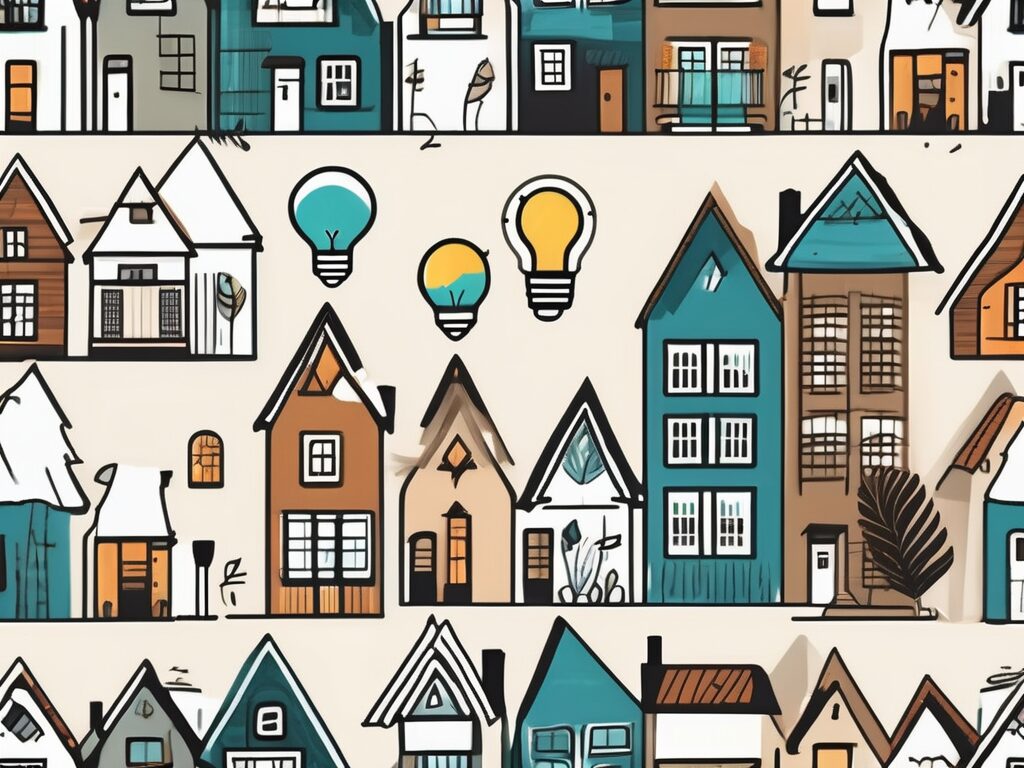 Various types of houses