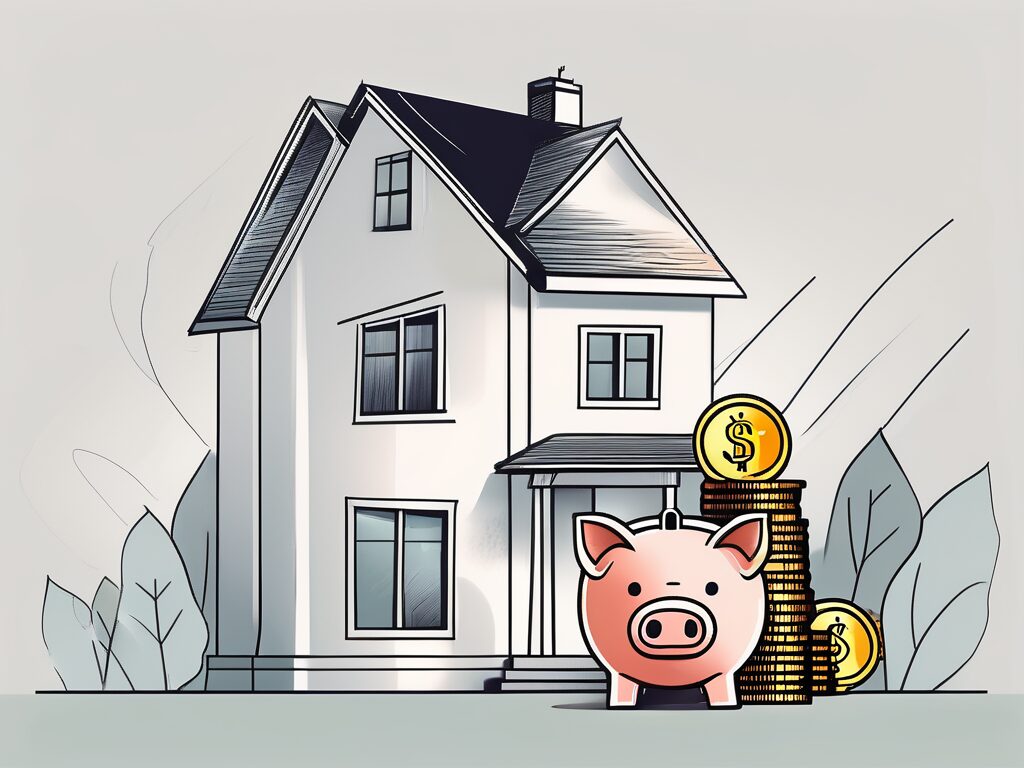 A house with a large price tag attached