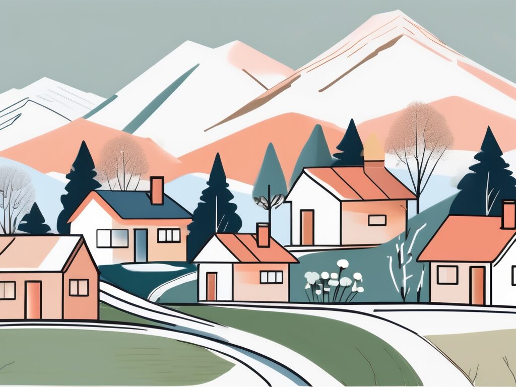 A variety of houses with distinctive architectural styles