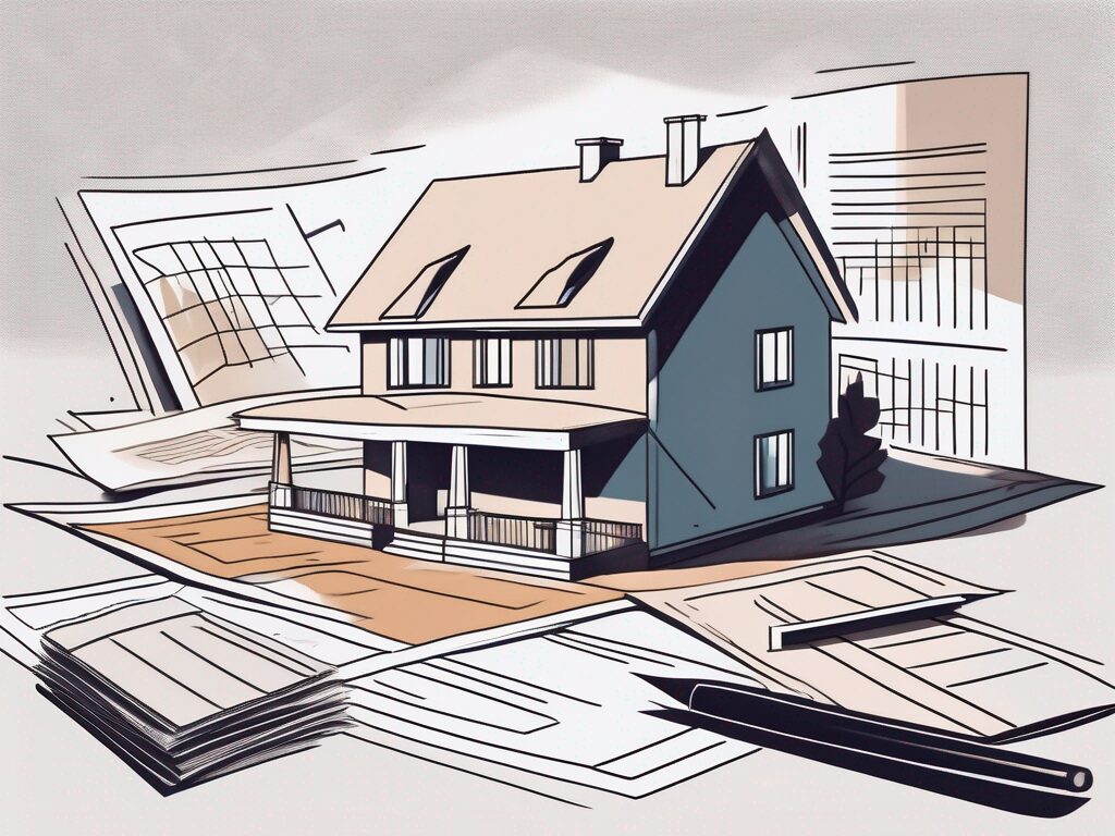 A house with important documents like tax forms