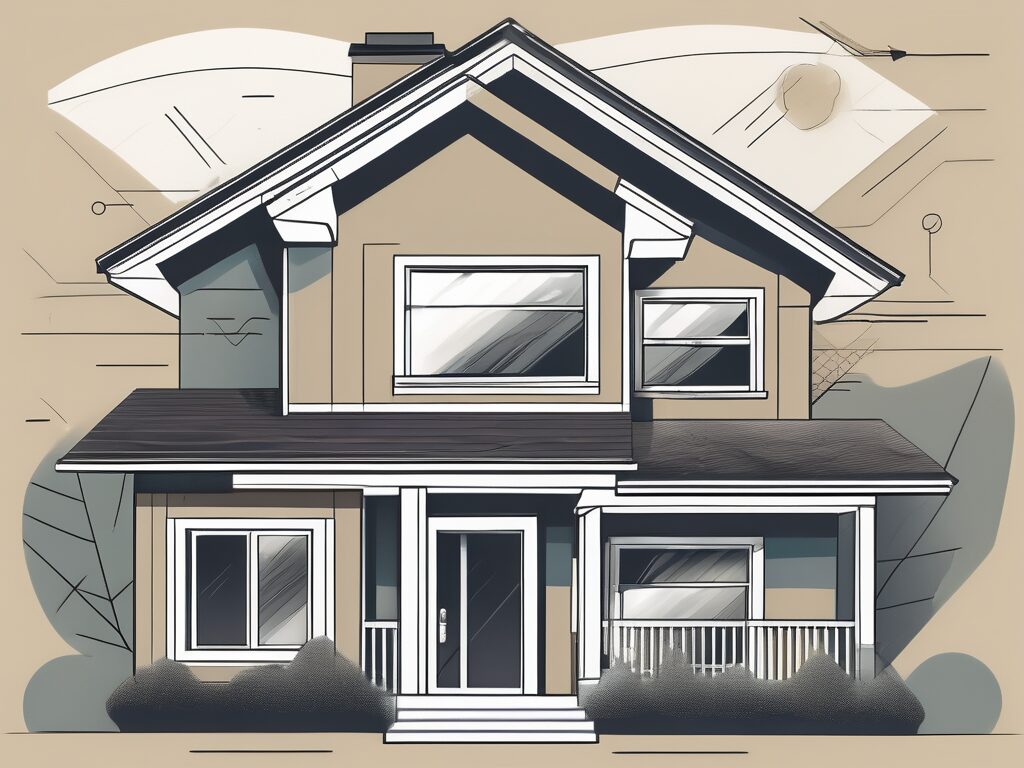 A house with a magnifying glass hovering over it