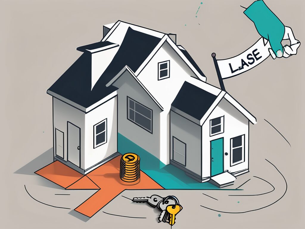 A family home with a dividing line running through it