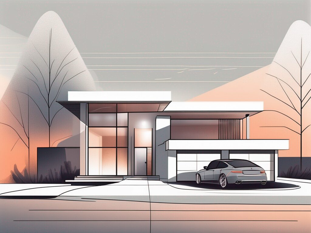 A modern house with an attached garage