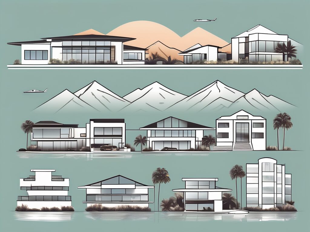 A diverse range of california city skylines