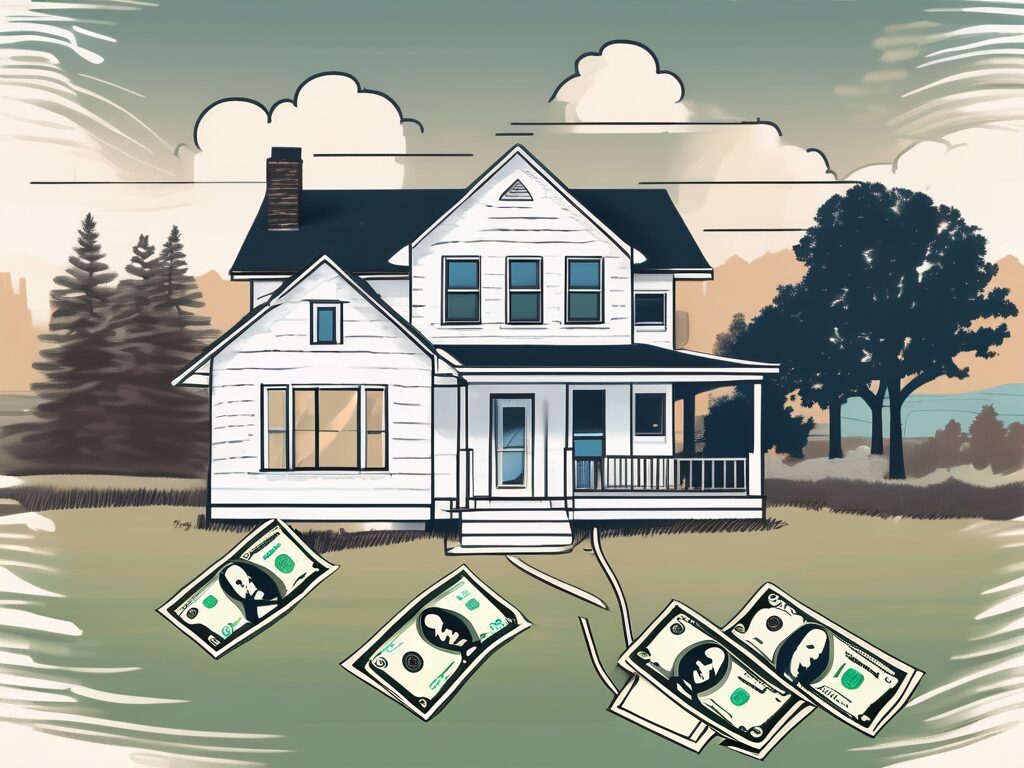 A house with a sold sign in the front yard