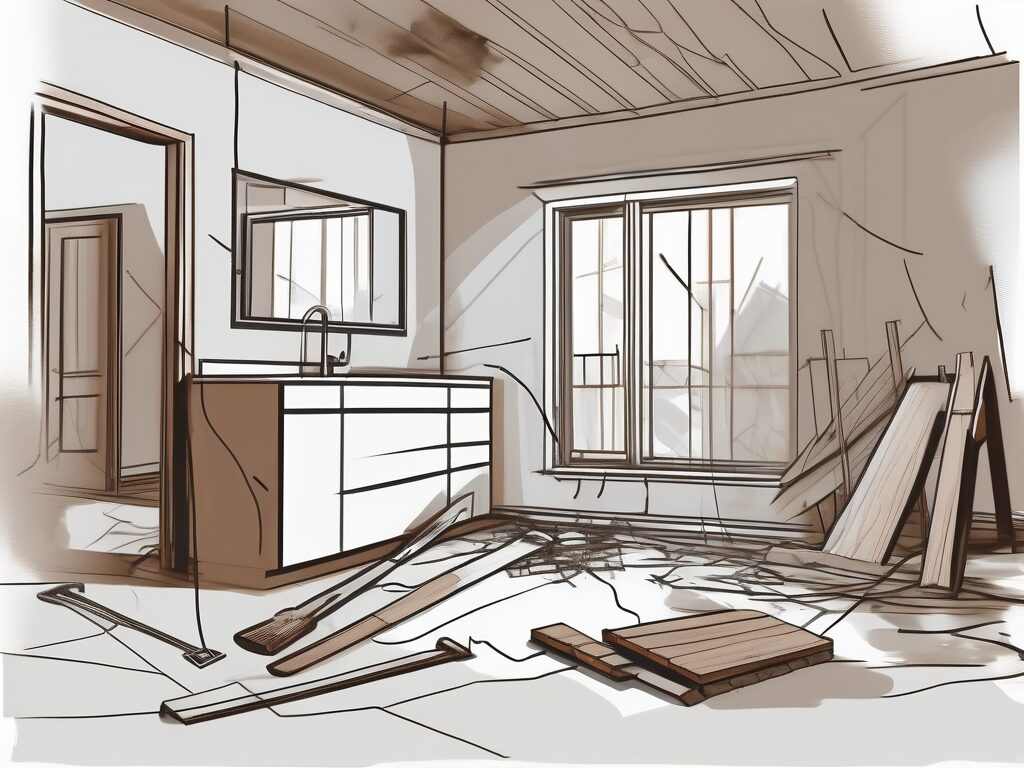 A home in mid-renovation