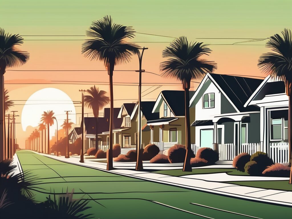 A charming bakersfield street with affordable houses