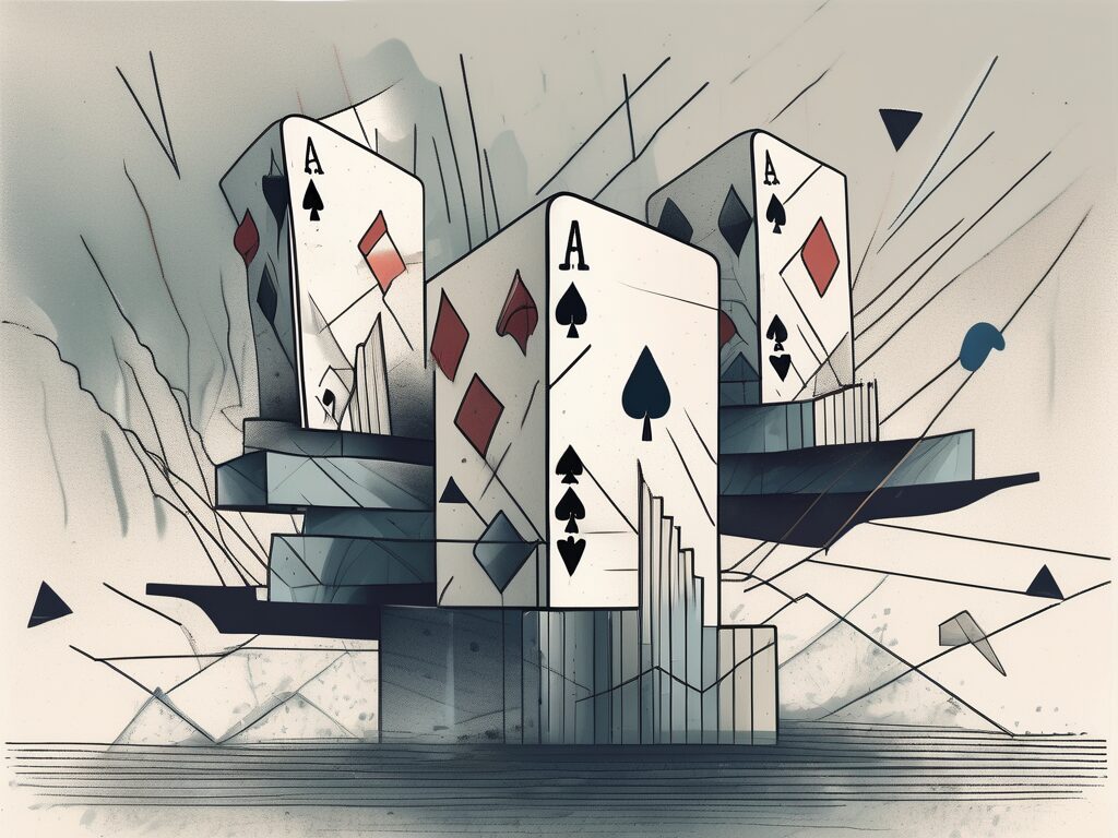 A teetering house of cards on a shaky foundation