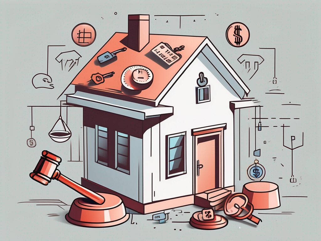 A house with a large price tag attached