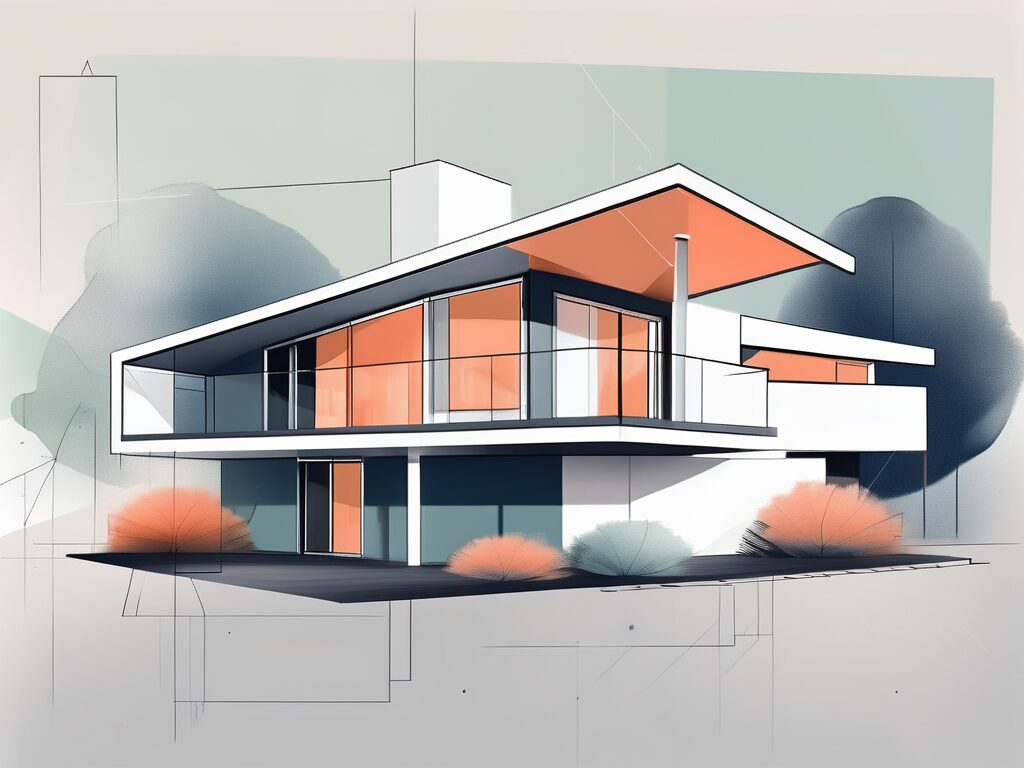 A modern house with different sections painted in various top-value boosting colors