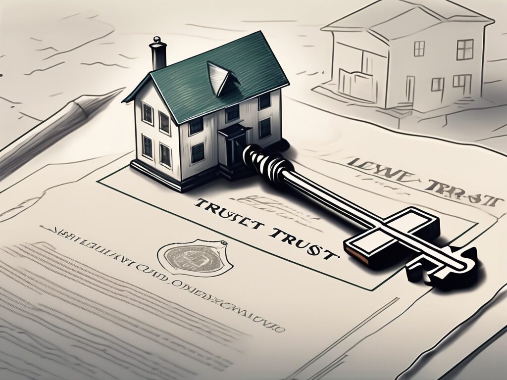 A house with a large