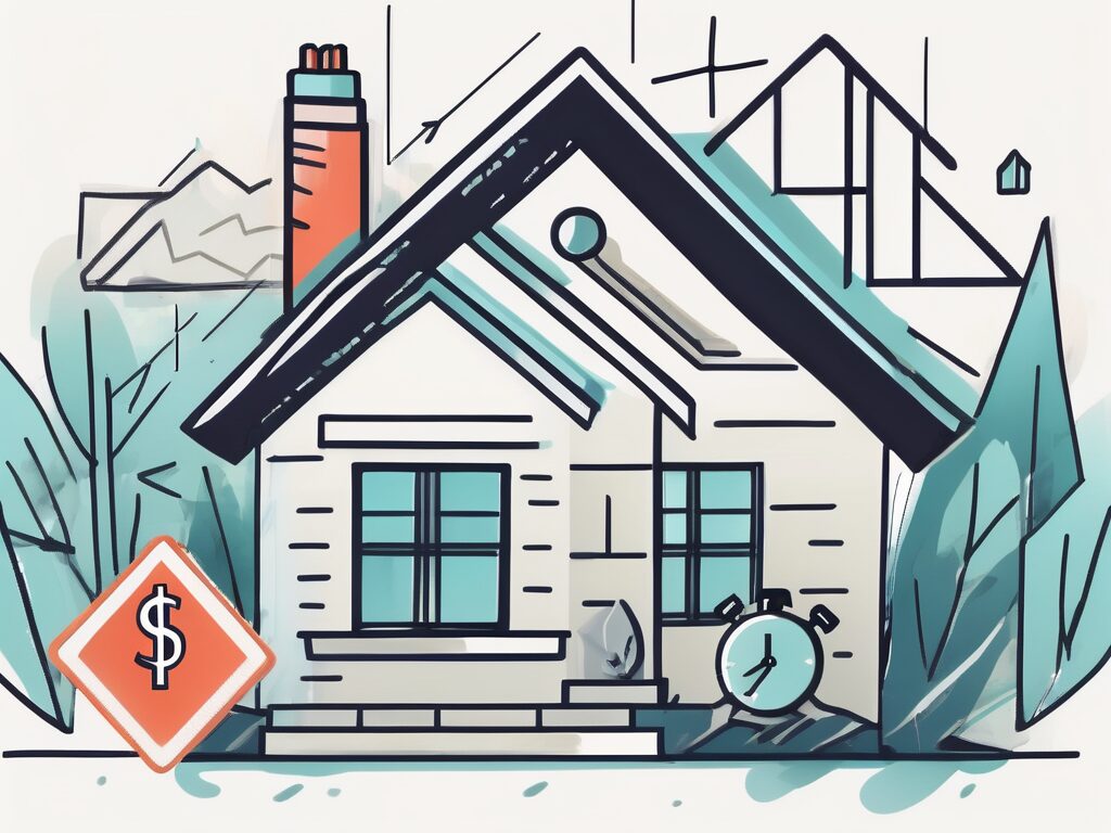 A house with various symbols around it