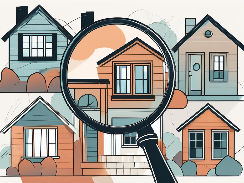 A variety of diverse architectural styles of houses