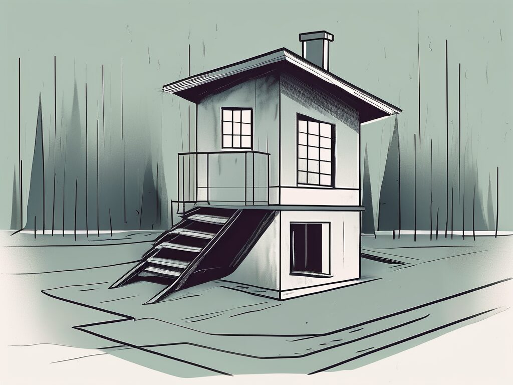 A house with a large hidden trap door under it