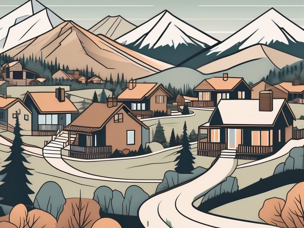A picturesque colorado landscape featuring mountains in the background