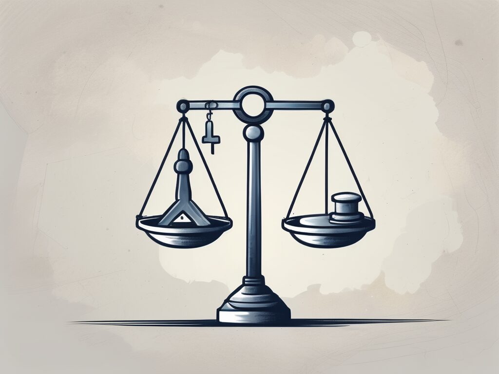 A scale balancing a house and a key