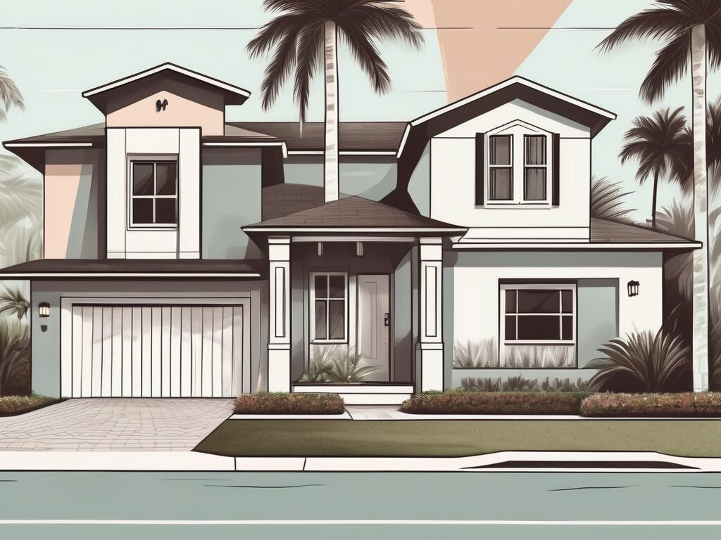 A picturesque fort lauderdale neighborhood with diverse architectural styles of houses