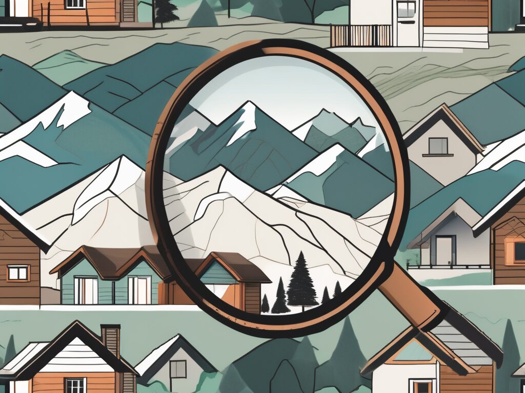 Various styles of houses nestled among colorado's mountainous landscape