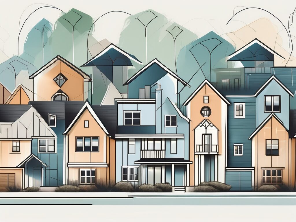 A variety of houses in different architectural styles