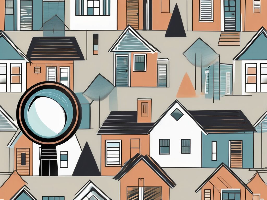 A variety of stylized houses