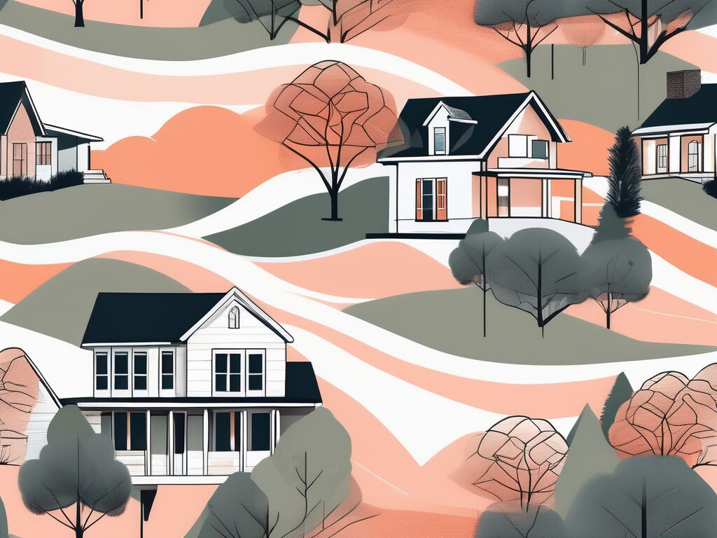 A variety of architectural styles of houses