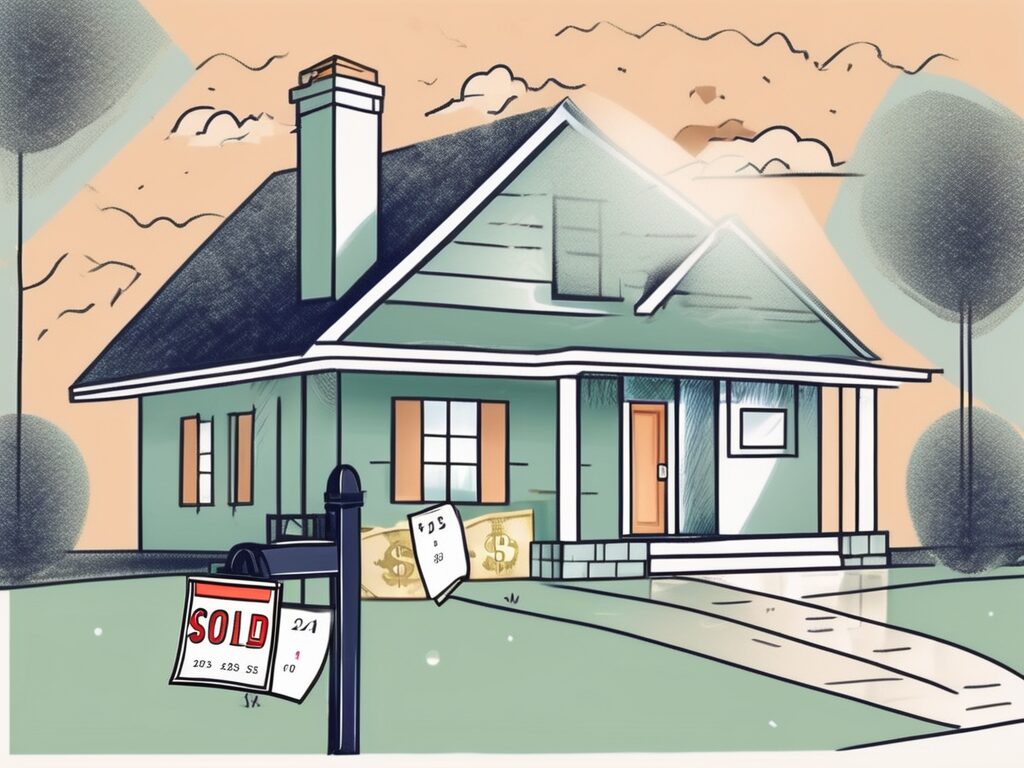 A house with a sold sign