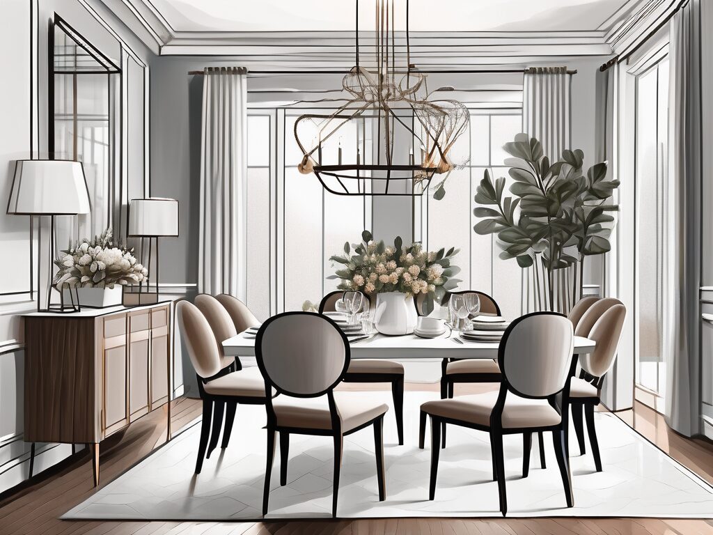 A well-staged dining room with diy elements