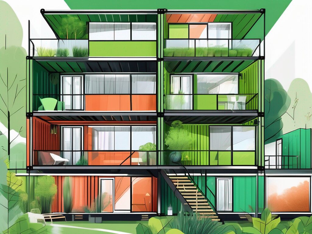A variety of creatively designed shipping container homes