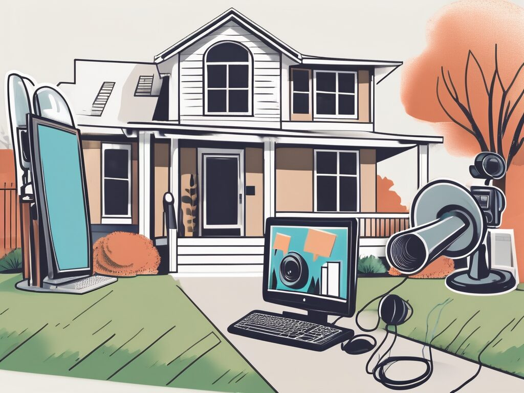 A house with a "for sale" sign in the front yard