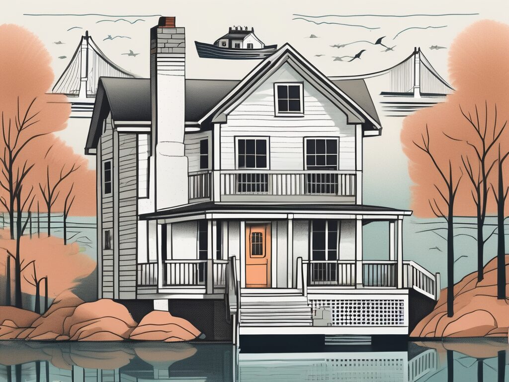 A traditional maine house with a keyhole on the front door