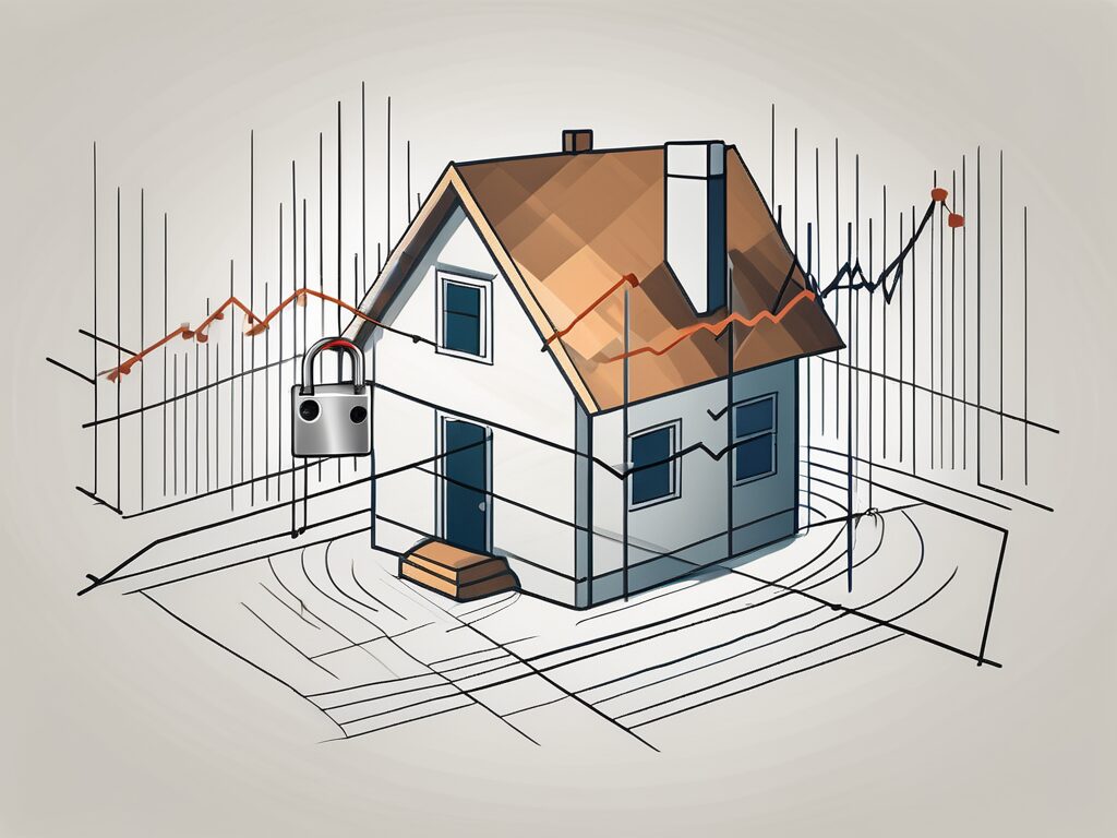 A house with a padlock on it