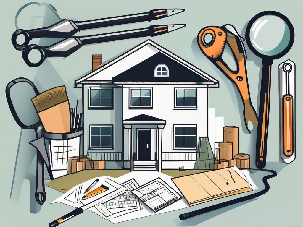 A house with a price tag hanging from it