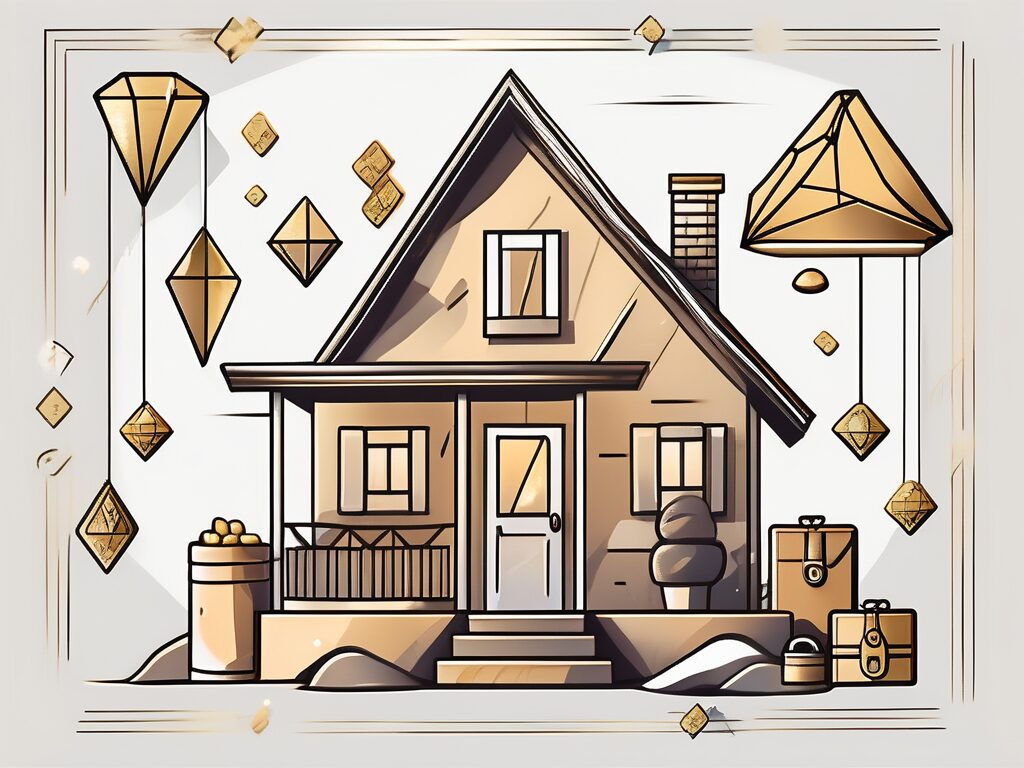 A well-maintained house with a price tag hanging from it