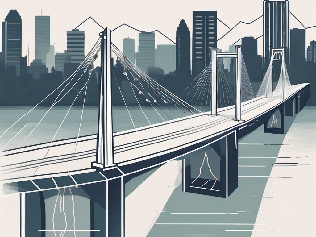 A symbolic bridge over a river