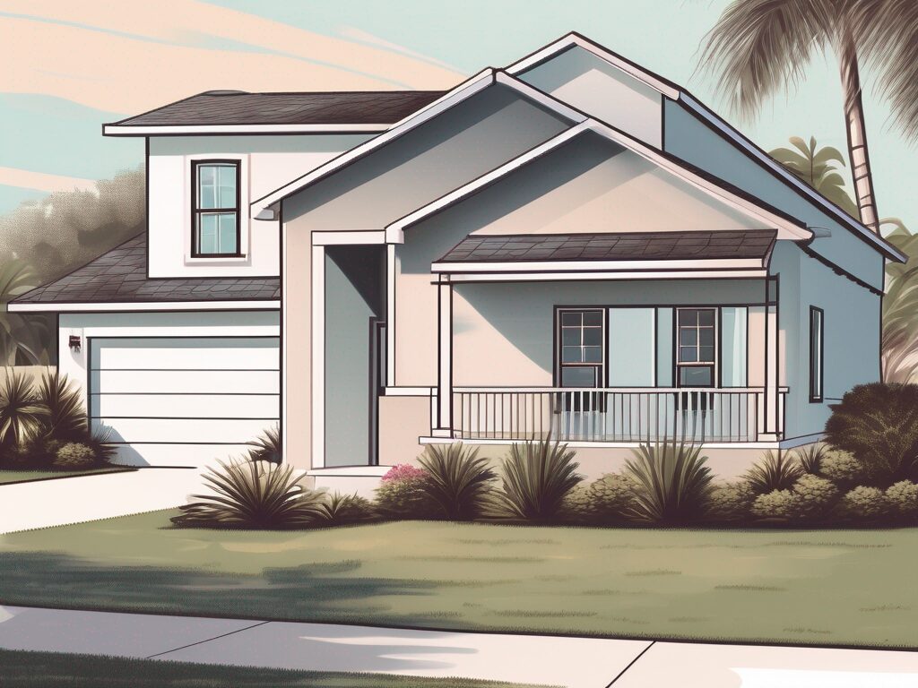 An attractive belle glade home with well-maintained landscaping