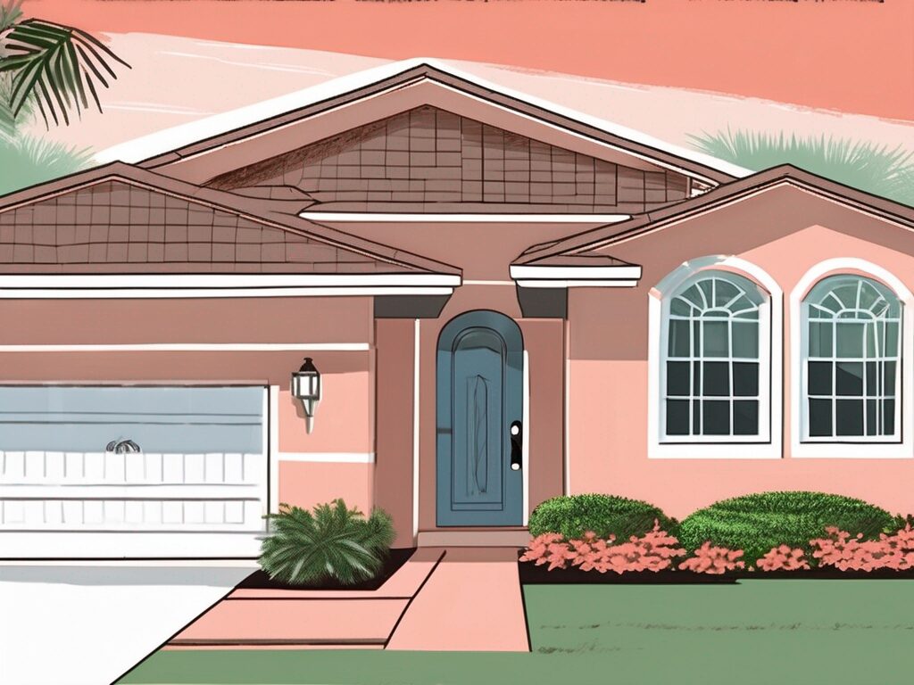 An attractive coral springs home with well-maintained landscaping and a 'for sale' sign in the yard