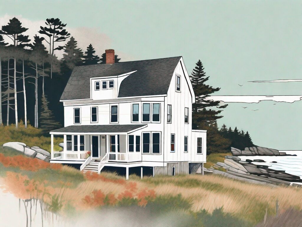 A quaint maine house mid-transformation