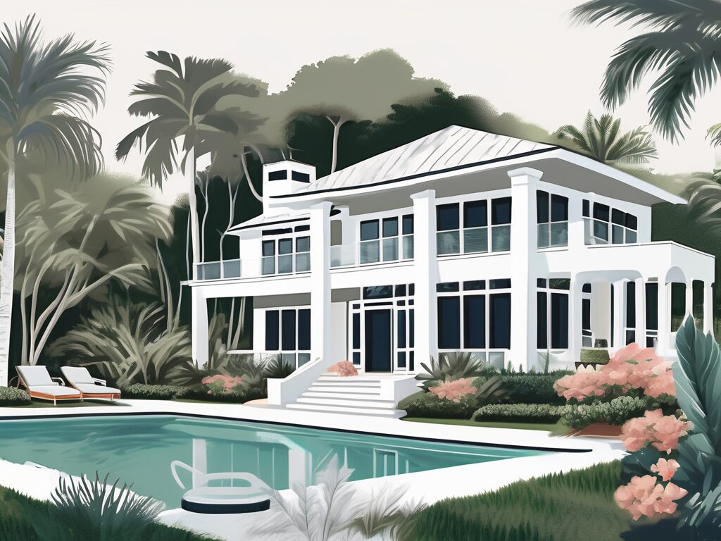 An upscale home on jupiter island