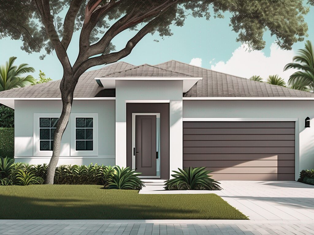 An attractive north miami home with well-manicured lawns and gardens