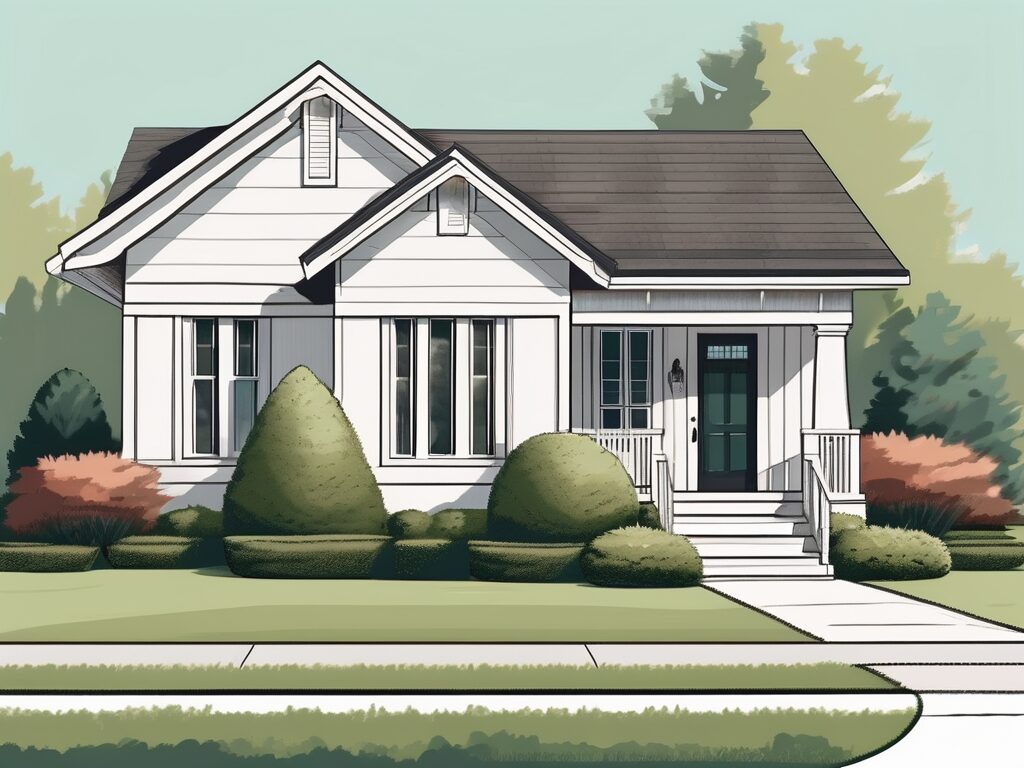 An attractive sanford-style house with a well-manicured lawn