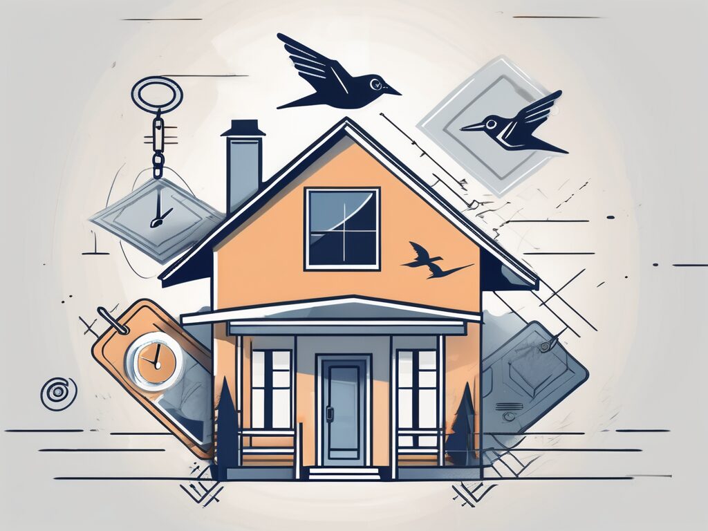 A house in apopka with a price tag hanging off it