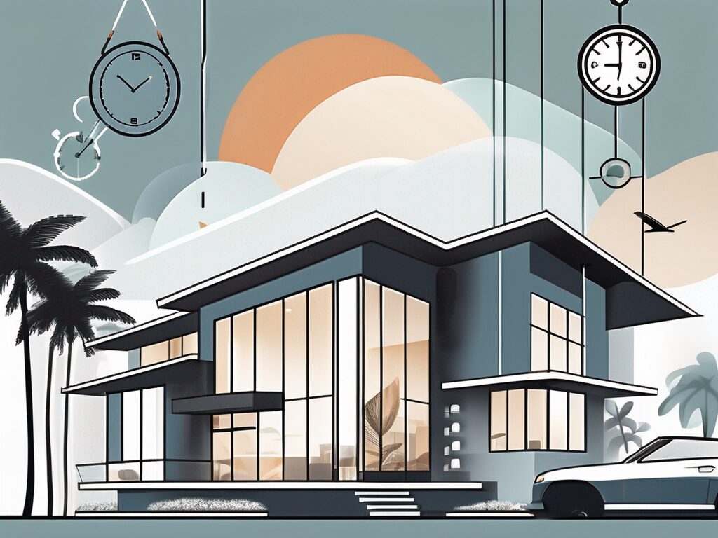 A picturesque bay harbor islands home with a price tag hanging off of it