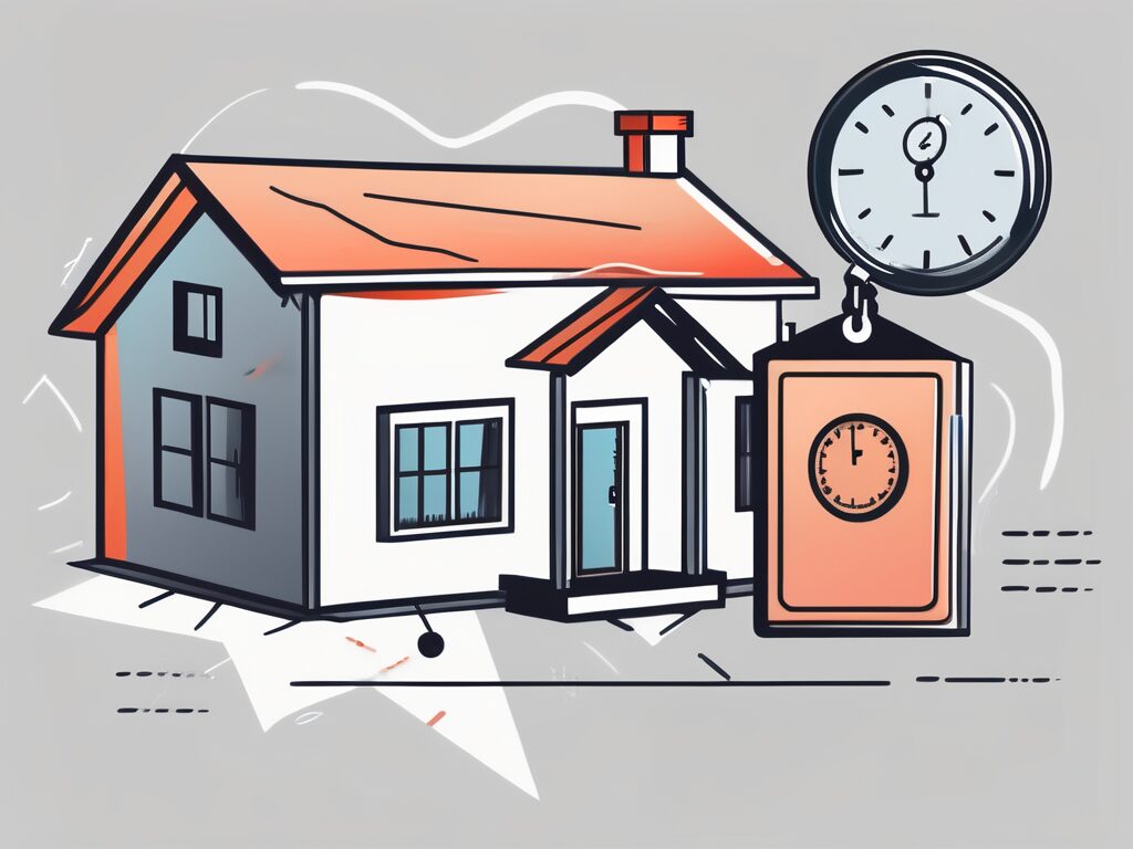 A house with a price tag hanging off it