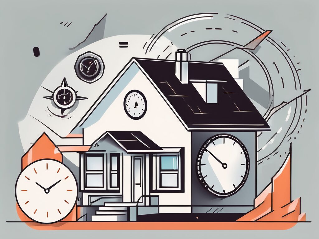 A house with a price tag hanging off it