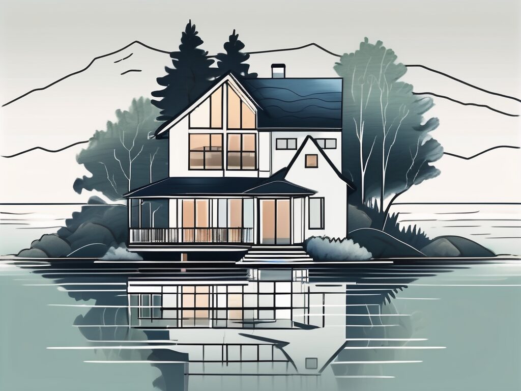 A picturesque house on the shores of lake clarke