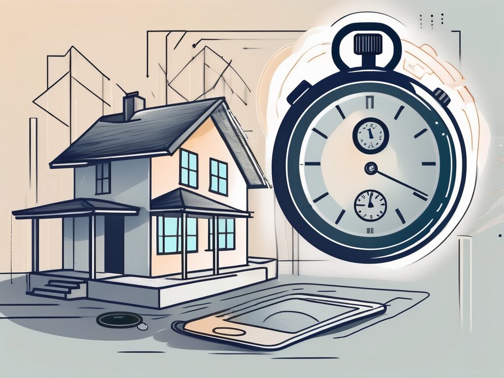 A house with a price tag hanging off it