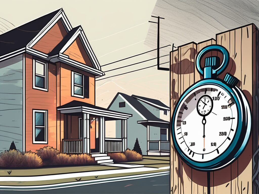 A house with a price tag hanging from it